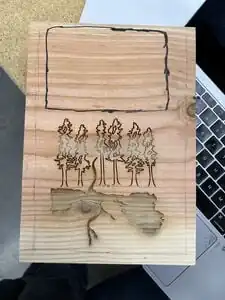 Figure 1.3 - Testing Laser Engraving