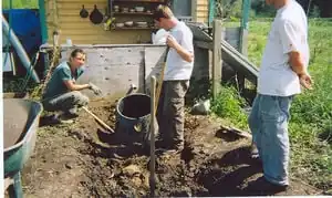 Fig 4: Digging out the old marsh