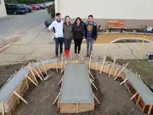 human sundialA student powered sundial in the center of campus.