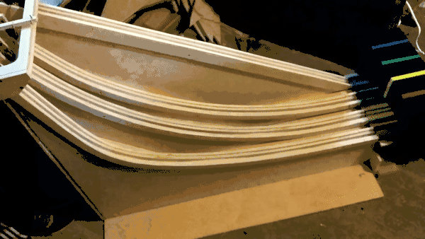 BrachistochroneA brachistrochrone race demonstrating the fast path between two points under the force of gravity.