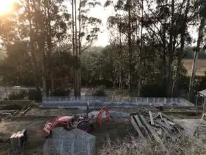 garden landscapeA large agricultural learning area retained by 66 feet of gabions.