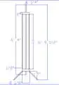 Figure 3: AutoCad drawing of WindPod tower.
