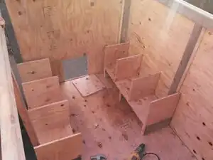 chicken coopA chicken coop designed to last for many years in a coastal dune environment and to be used by children on a daily basis