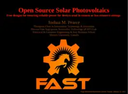 Open source solar photovoltaics for ensuring power in remote and low-resource settings