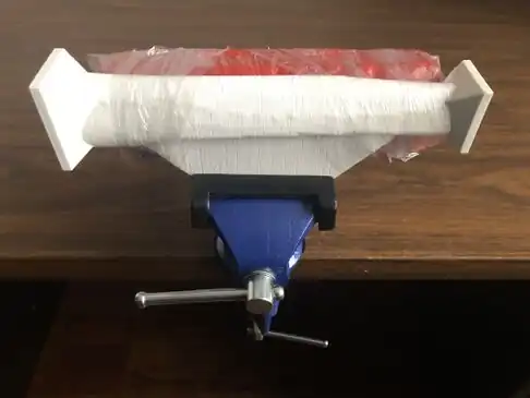 Tibial Shaft Simulator with Clay Backstop for Recording Plunge Depth