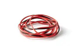 A few feet of red and black 10 gauge wire
