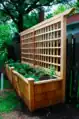 Trellis with raised garden bed