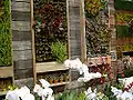 Small wall mounted garden for outside decoration.