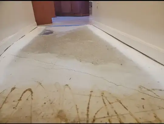 floor showing areas of different heights/angles