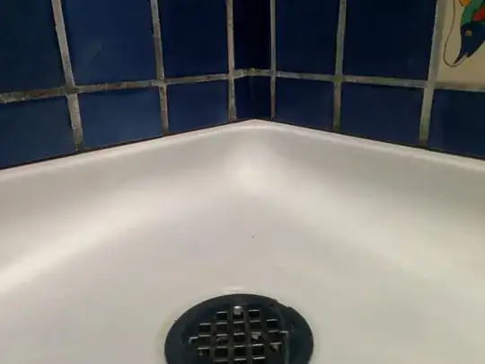 No caulk gap at bottom of tile shower