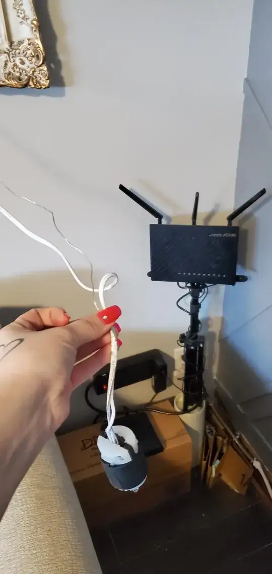 ceiling light from goodwill with exposed ground