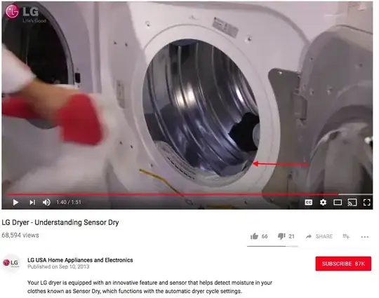 LG showing you how to dry with a dryer sheet in its dryer