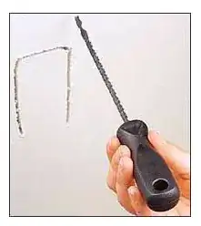 Example pic of a drill saw and the results of its use