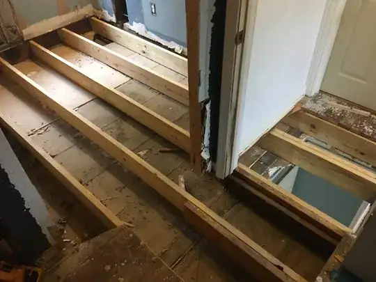 Photo of the replaced joists