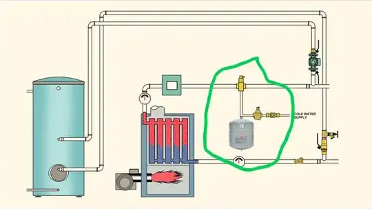 diagram of system showing expansion tank