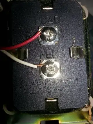 transformer face on the wall above the boiler