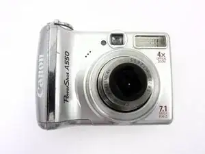 Removing Canon PowerShot A550 Front and Back Covers