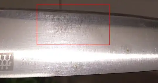 Knife with scratches