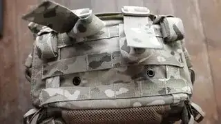 Bottom holes in a rucksack