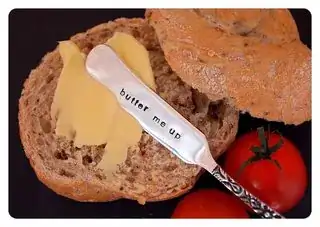 softened butter being spread