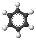Benzene ball-and-stick model