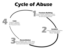 The four phases of the Cycle of Abuse in some ongoing domestic violence situations