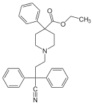 Chemical structure of diphenoxylate.