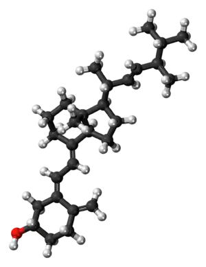 Ball-and-stick model of the ergocalciferol molecule