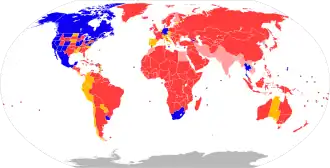 Map of world cannabis laws