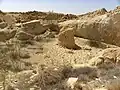 Remains of a Nabataean cistern north of Makhtesh Ramon, southern Israel