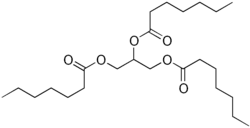 Skeletal formula of triheptanoin