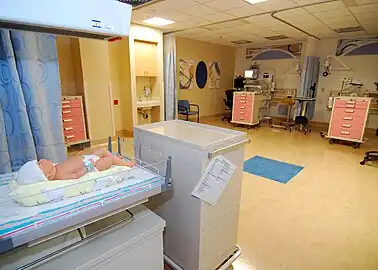 US Navy 090814-N-6326B-001 A mock set-up of the new pod design in the Neonatal Intensive-Care Unit (NICU) at Naval Medical Center San Diego (NMCSD) is on display during an open house