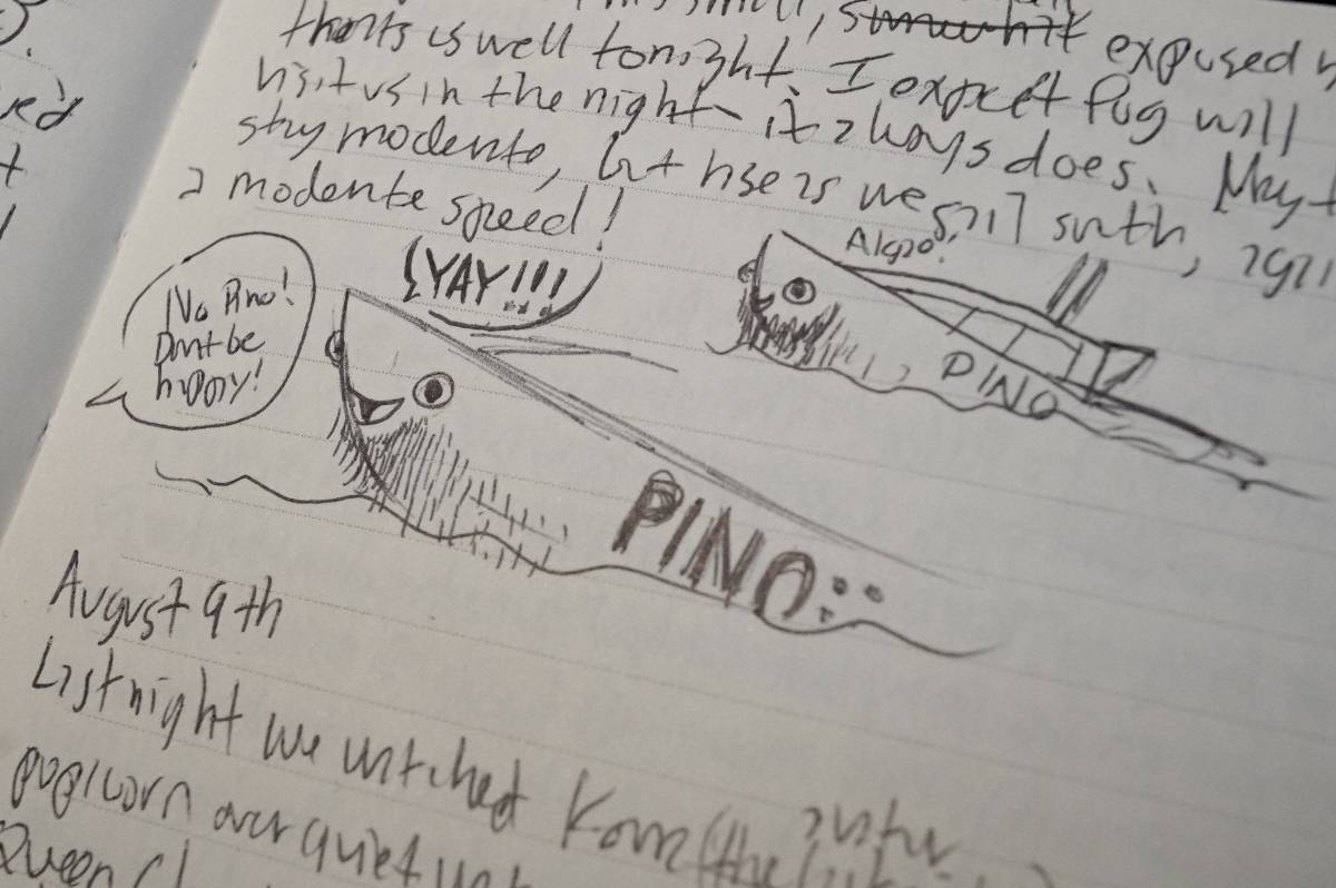 pino looking very happy to have an algae beard, why we tell them not to be happy about it