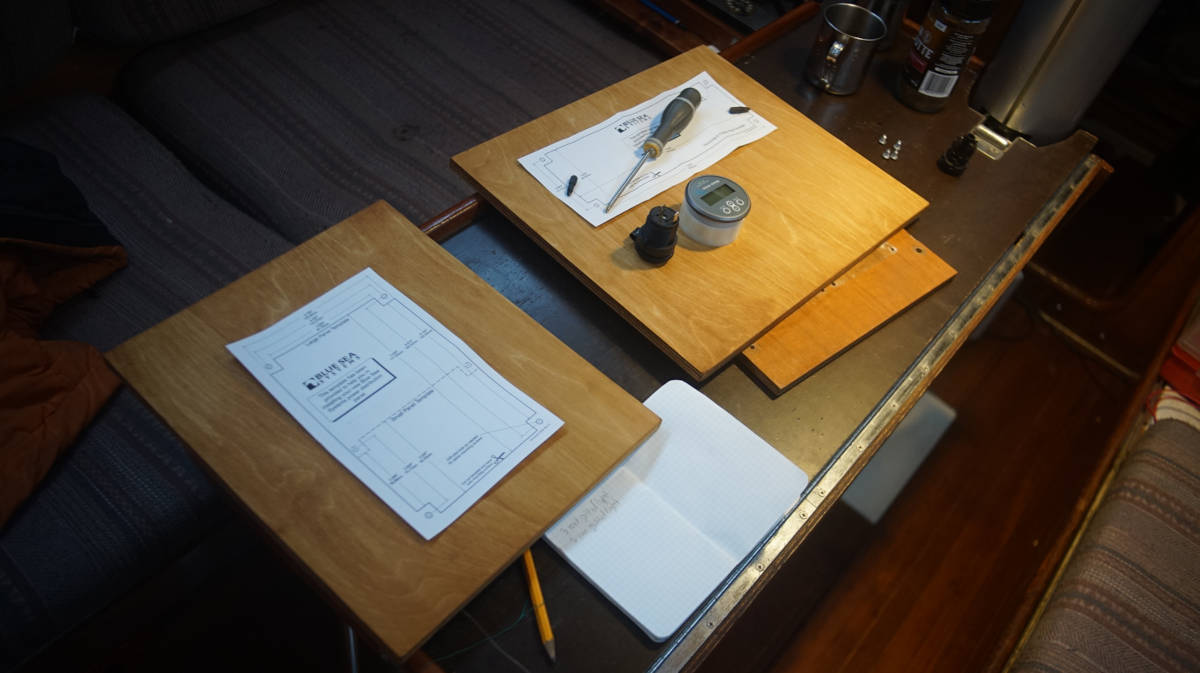 two slabs of wood that will become doors