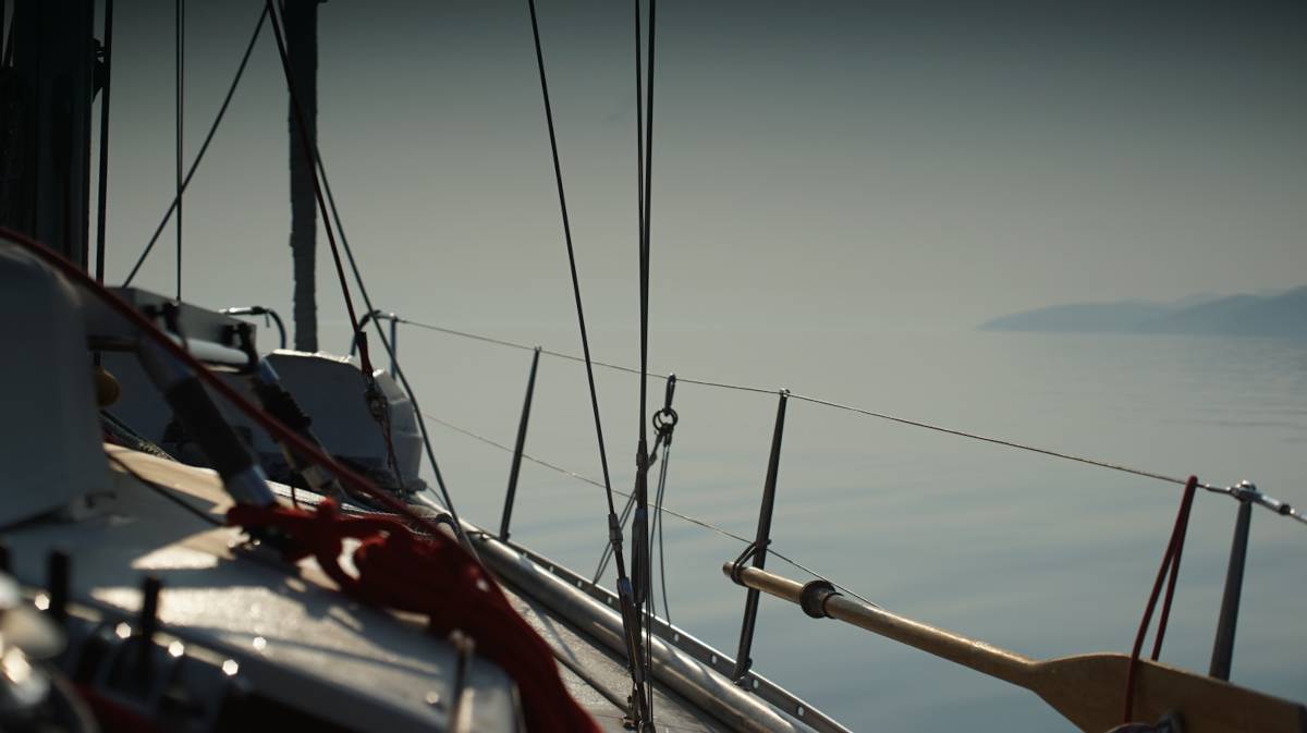 pino motoring into smoke down malaspina strait