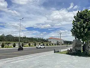 Street in Tuy Hòa viewed from Nghinh Phong tower