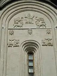 Russian mascarons of the Church of the Intercession on the Nerl, Bogolyubovo, Russia, unknown architect or sculptor, 1165