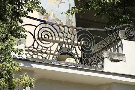 Balcony decoration on south facade