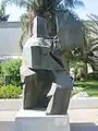 Taichi Thrust, bronze sculpture by Ju Ming, 1990, Tel Aviv Museum of Art, Tel Aviv, Israel