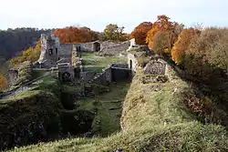 Ruins of the Château de Logne&nbsp;[fr] in Vieuxville