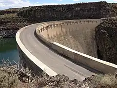 Salmon Falls Creek Dam viewed from the east