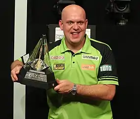 Van Gerwen during the 2022 Premier League Darts