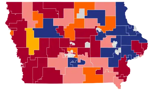 Endorsements by incumbent Republicans in the Iowa House of Representatives.  Endorsed Ron DeSantis (27)  Endorsed Donald Trump (15)  Endorsed Nikki Haley (7)  Endorsed Vivek Ramaswamy (1)  No endorsement (14)  Non-Republicans (36)