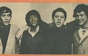 The Flames in the 1960s.
From left: Brother Fataar, Ricky Fataar, Blondie Chaplin, and Steve Fataar.