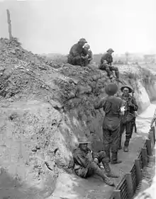 Soldiers in a trench system