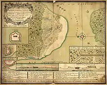 Plan of Forts in the Entrance of Cartagena Harbour, 1741