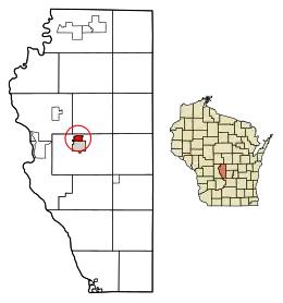 Location of Friendship in Adams County, Wisconsin.
