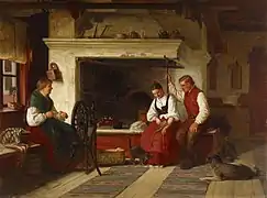 By the Hearth, an Ostrobothnian Courting Scene, 1871