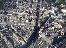 Aerial view of the quarter around Avenue de la Liberté