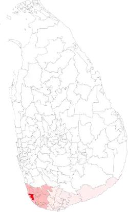 Location of Ambalangoda